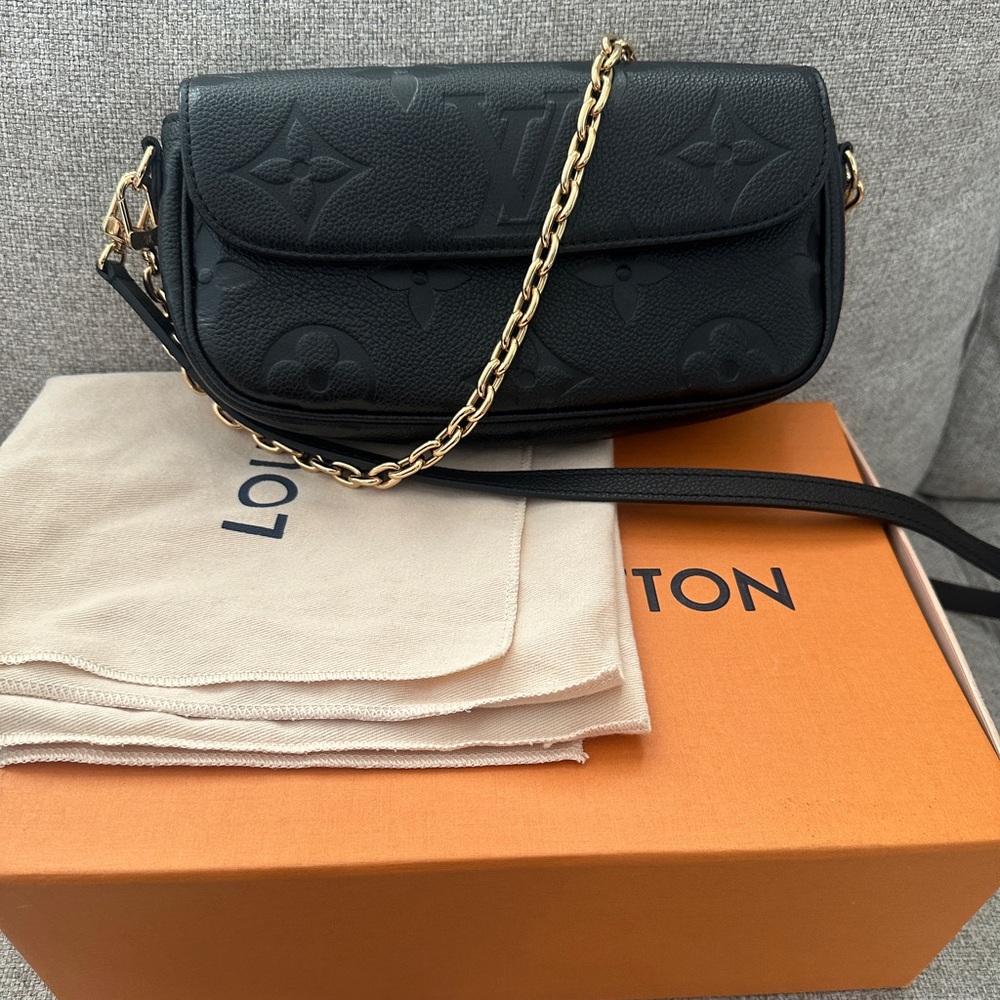 SOLD Louis Vuitton Black and Gold Crossbody Bag